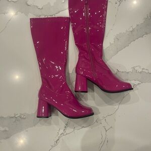 Pink Calf-High GO GO Boots